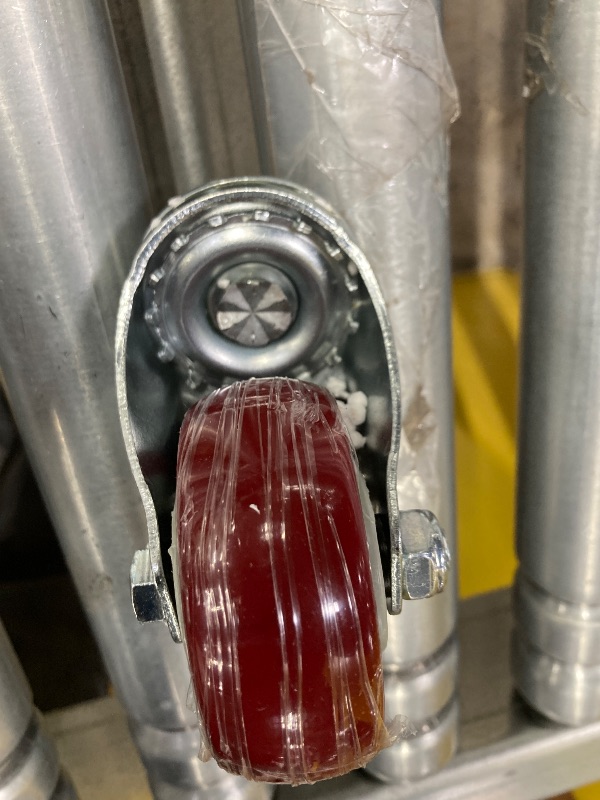Photo 1 of ***SET OF 2 ONLY**** 
Finnhomy Swivel Caster Wheels 3 Inch Threaded Stem Casters Set of 2 Heavy Duty 1/2"-13 x 1 with Brake Polyurethane Industrial Locking Castors Wheels for Cart/Furniture 2200 Lbs Smooth Casters, Red