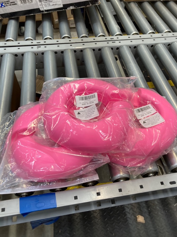Photo 1 of (FIVE IN A PACK) ADVOSUN Silicone Snack Tray, 7.87" wide * 1.77" deep, Snack Bowl for 40 Oz Tumbler with Handle, Perfect Stanley Cup Accessories. Pink