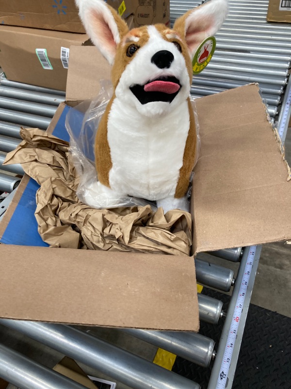 Photo 2 of Corgi Dog 20 Inch Realistic Lifelike Louie Welsh Corgi Dog Plush Stuffed Animal Pet Dog Huggle Furry Corky