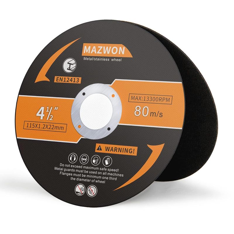 Photo 1 of (3PACK) Mazwon Cut Off Wheel 4 1/2 Inch Ultra Thin Cutting Wheel,4.5"x.046"x7/8" Fast Cutting Discs for Angle Grinder,Metal & Stainless Steel Aggressive Cutting Wheels 7 Pcs 4-1/2"x3/64"x7/8"-7Pcs