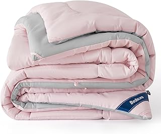 Photo 1 of Bedsure Comforters King Size -Duvet Insert Pink/Grey Down Alternative Comforter Quilted All Season Duvet with Corner Tabs - Machine Washable (Pink/Grey,King 90x102 Inches)I’m 