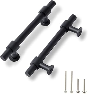 Photo 3 of 3 3/4 Inch Drawer Pull, 3.75" (96 mm) Kitchen Cabinet Handles, 5 Pack Dresser Pulls, Matte Black, Straight BarI’m 