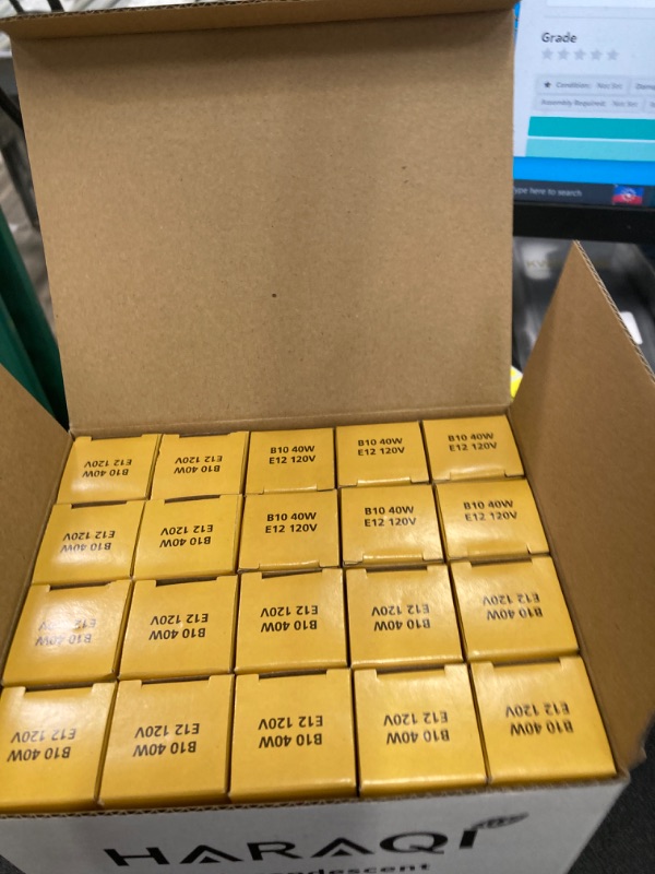Photo 1 of 10 Pack 60W 120V Candelabra Base E12 CTC Clear Decorative Light Bulbs,Transparent Candle Light Bulbs for Chandeliers, Ceiling Fan Lights, Pendants, Fireplace Appliance Light Bulb 60.0 Watts