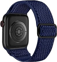 Photo 1 of (2PACK) Solo Loop Band Compatible with Watch Band 38mm 40mm 41mm for Men Women, Stretchy Braided Sport Strap Replacement for iWatch Series SE 8 7 6 5 4 3 2 1