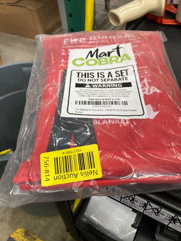 Photo 1 of Mart Cobra Emergency Fire Blanket for Home and Kitchen Fire Extinguishers for The House x2 Prepared Fiberglass Fire Blankets Emergency for Home Fireproof Blanket Fire Retardant Blankets Grease Spray