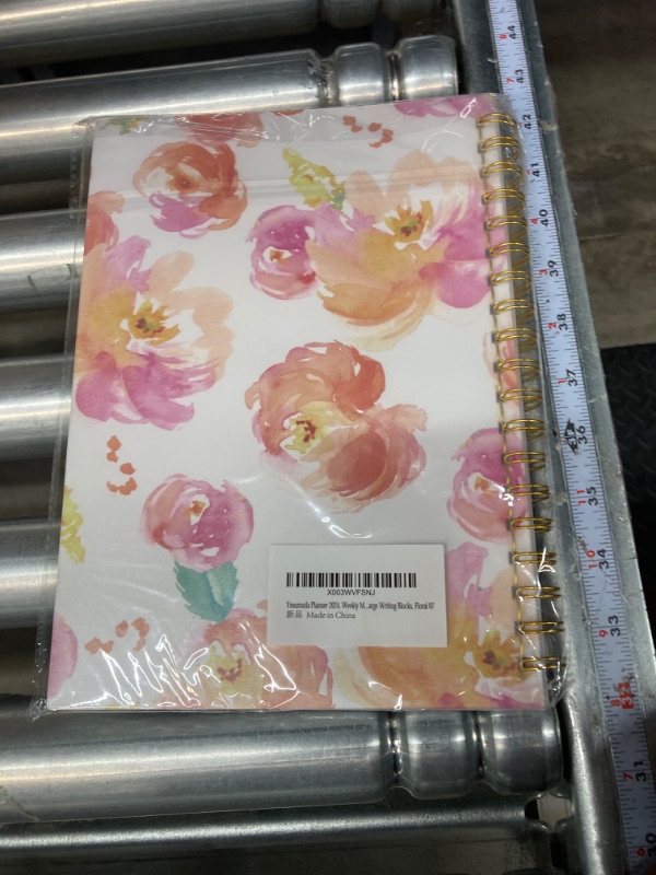 Photo 2 of Ymumuda Planner 2024, 12-Month Planner from JAN.2024 to DEC.2024, 7" X 10", Weekly Monthly Planner 2024 with Waterproof Cover, Sticky Index Tabs, Large Writing Blocks, Floral 07