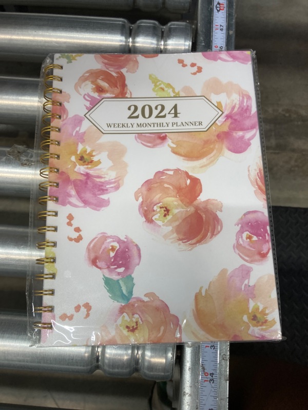 Photo 2 of Ymumuda Planner 2024, 12-Month Planner from JAN.2024 to DEC.2024, 7" X 10", Weekly Monthly Planner 2024 with Waterproof Cover, Sticky Index Tabs, Large Writing Blocks, Floral 07