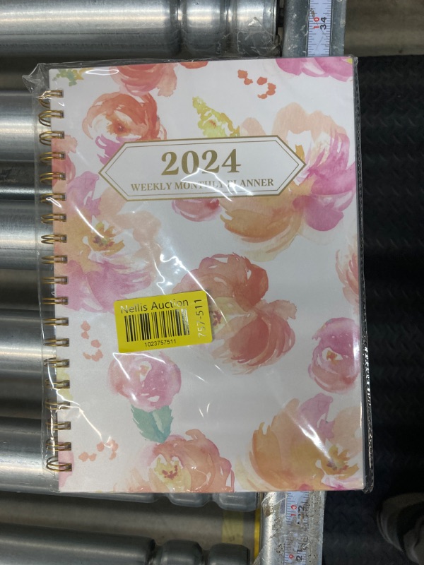 Photo 2 of Ymumuda Planner 2024, 12-Month Planner from JAN.2024 to DEC.2024, 7" X 10", Weekly Monthly Planner 2024 with Waterproof Cover, Sticky Index Tabs, Large Writing Blocks, Floral 07