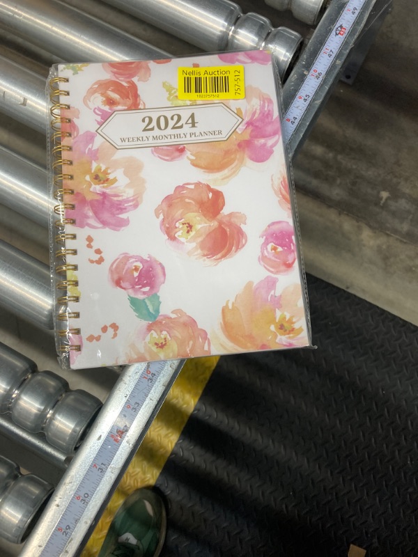 Photo 2 of Ymumuda Planner 2024, 12-Month Planner from JAN.2024 to DEC.2024, 7" X 10", Weekly Monthly Planner 2024 with Waterproof Cover, Sticky Index Tabs, Large Writing Blocks, Floral 07