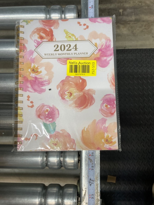 Photo 2 of Ymumuda Planner 2024, 12-Month Planner from JAN.2024 to DEC.2024, 7" X 10", Weekly Monthly Planner 2024 with Waterproof Cover, Sticky Index Tabs, Large Writing Blocks, Floral 07