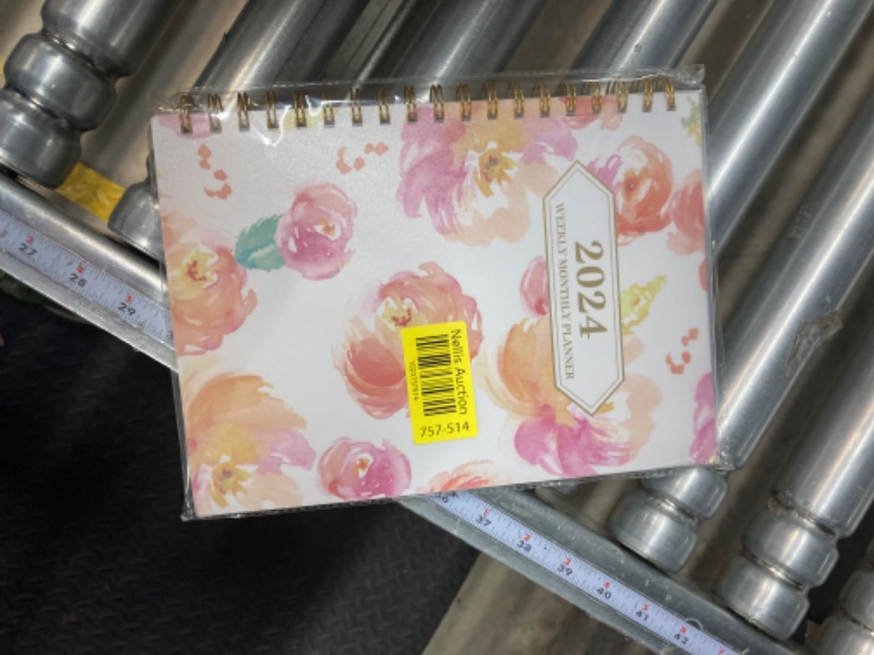 Photo 2 of Ymumuda Planner 2024, 12-Month Planner from JAN.2024 to DEC.2024, 7" X 10", Weekly Monthly Planner 2024 with Waterproof Cover, Sticky Index Tabs, Large Writing Blocks, Floral 07