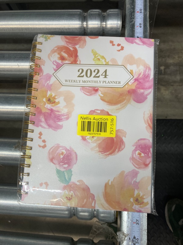 Photo 2 of Ymumuda Planner 2024, 12-Month Planner from JAN.2024 to DEC.2024, 7" X 10", Weekly Monthly Planner 2024 with Waterproof Cover, Sticky Index Tabs, Large Writing Blocks, Floral 07