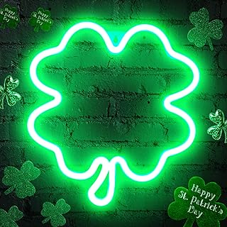 Photo 1 of 11.5 Inch St Patricks Day Decorations,Irish Four Leaf Clover LED Window Lights,USB Powered Control,St. Patrick's Day Green Clover Lighted Decorations for Window Wall Indoor Outdoor Party Favors https://a.co/d/cVWwTXd