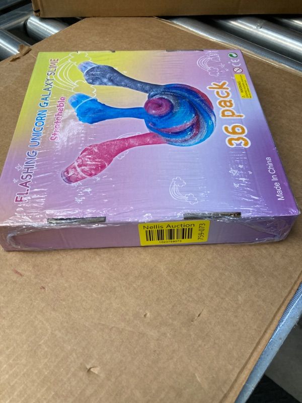 Photo 1 of Easter Basket Stuffers - 36 Packs Unicorn Galaxy Slime,Party Favor for Kids Girls & Boys, Adults, Non Sticky, Stress & Anxiety Relief, Wet, Super Soft Sludge Toy