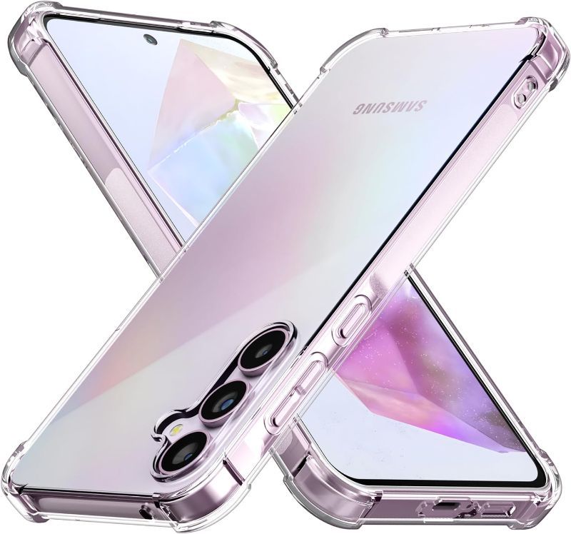 Photo 1 of Foluu Slim Fit Clear Case for Samsung Galaxy A55 5G - Scratch Resistant Reinforced Corners TPU Rubber Soft Skin Silicone Protective Cover for Samsung Galaxy A55 5G 2024 (Crystal Clear) https://a.co/d/372ADaj