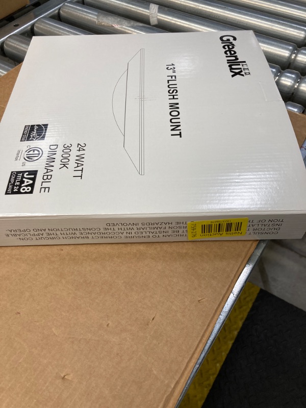 Photo 1 of 13inch Slim Round Flush Mount Ceiling Light,120V 24W 1850LM,3000K Warm White Dimmable LED Surface Mounted Disk Light?White? 13 Inch White