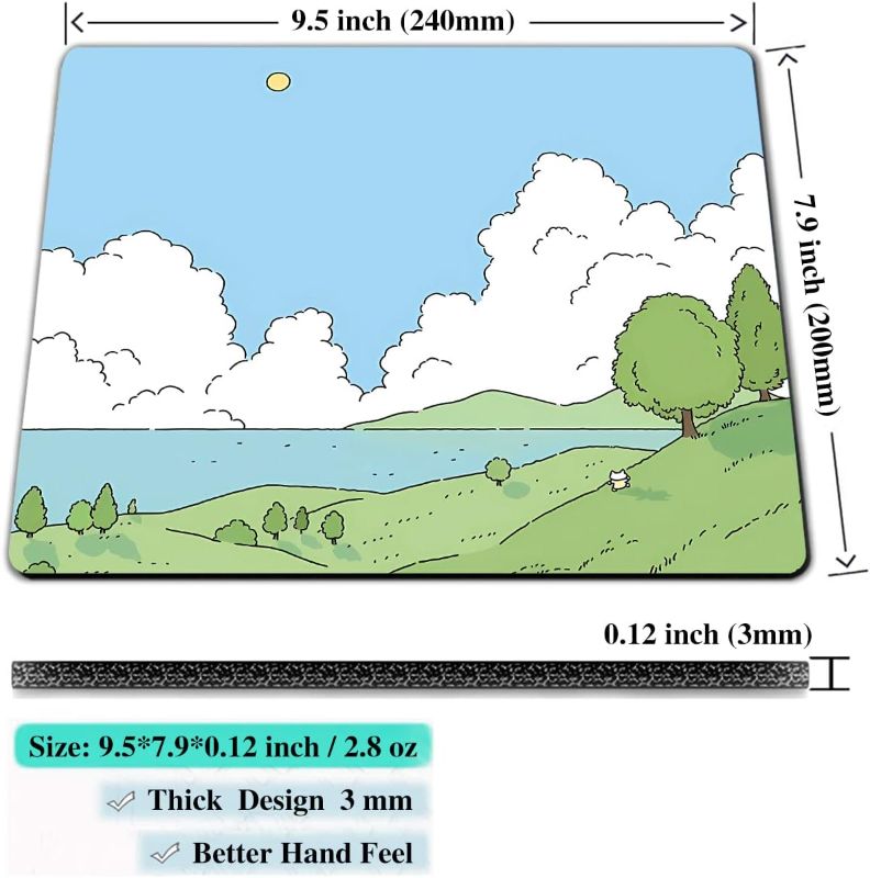 Photo 1 of Mouse Pad, Blue Night Sky Unicorn Mouse Pad for Kids, Custom Gaming Mouse Pads with Designs for Girls, Portable Women Office Non-Slip Rubber Base Wireless Mouse Pad for Laptop Mat