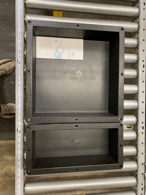 Photo 1 of Easy Installation Waterproof Double Recessed Shower Shelves Niche, ABS Plastics Bathroom Shower Niche 16 × 24 Inches for Shampoo, Soap and Foot Rest