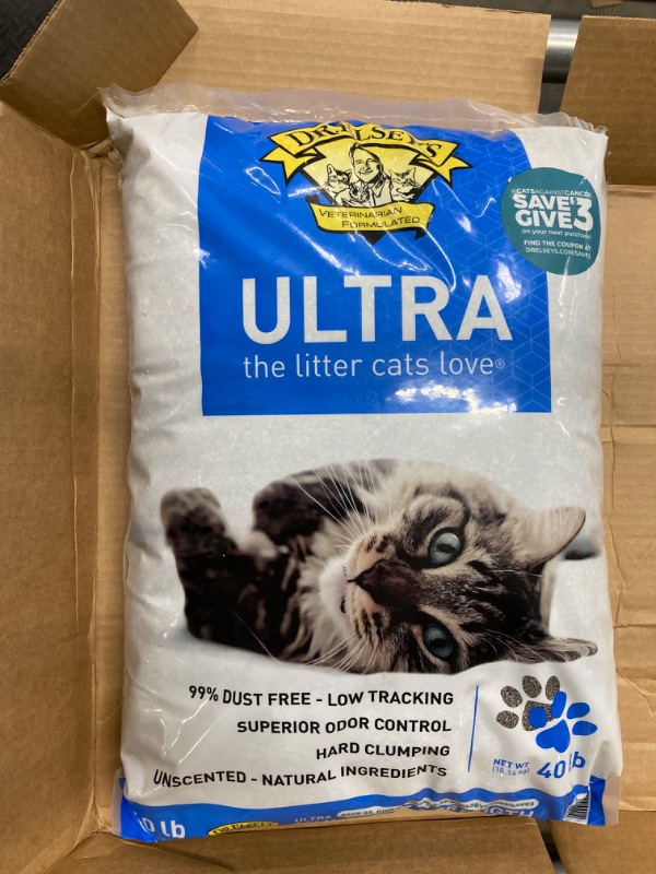 Photo 2 of Dr. Elsey's Premium Clumping Cat Litter Ultra Uncented | 99.9% Dust-Free, Low Tracking, Hard Clumping, Superior Odor Control & Natural Ingredients, 40 Pound (Pack of 1)