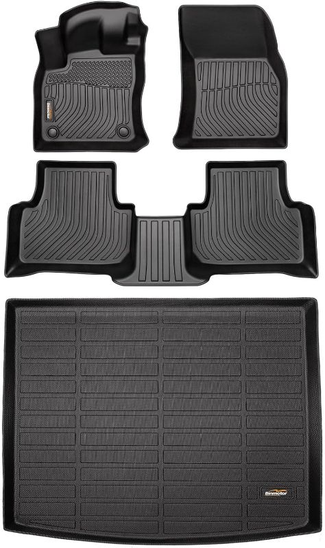 Photo 1 of All Weather Floor Mats and Cargo Liner Set for Volkswagen Taos AWD 2024 2023 2022(Not for FWD),1st & 2nd Row Full Set, Heavy Duty Car Floor Liners-Black Taos Accessories
