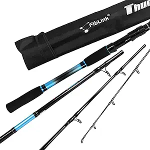 Photo 1 of Fiblink 4-Piece 7-Feet Carbon Fiber Fishing Rod Spinning Travel Portable Rod Lightweight Sensitive Tournament Quality Fishing Pole for Fresh & Saltwater