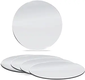 Photo 1 of 8 inch, Pack of 10 Small Mirror for Crafts, Glass Centerpieces for Tables at Weddings, Christmas, Party Decoration and DIY Projects