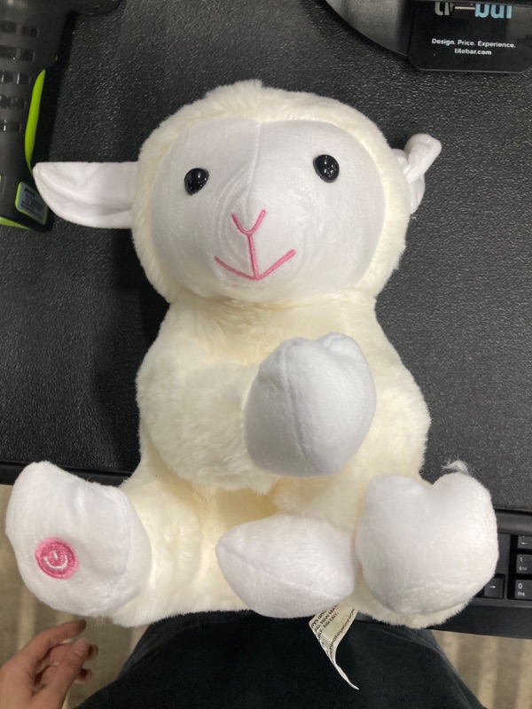 Photo 2 of Linzy Toys, 12" Soft Dreams Super Soft Plush Lamb Night Light with Lullabies and Soothe The Baby, Huggable Stuffed Animal, Nursery Decor,