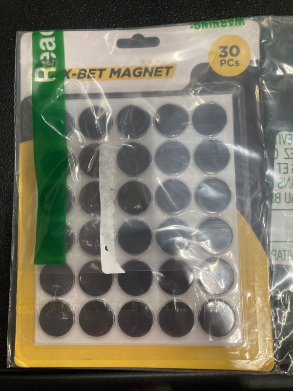 Photo 2 of Magnetic Dots - Self Adhesive Magnet Dots (0.8" x 0.8") - Peel & Stick Magnetic Circles - Flexible Sticky Magnets - Sheets is Alternative to Magnetic Squares, Stickers, Strip and Tape 30 Pcs