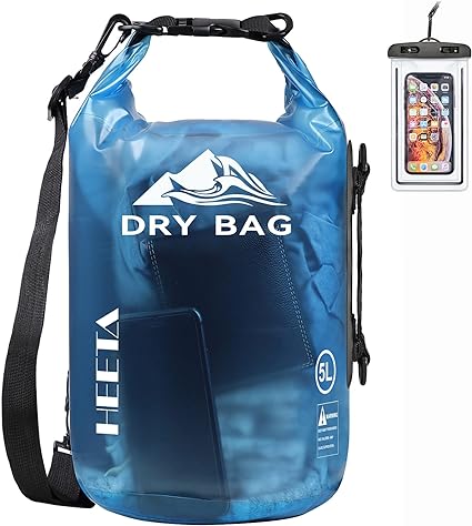 Photo 1 of HEETA Waterproof Dry Bag for Women Men, 5L/10L/20L/30L/40L Roll Top Lightweight Dry Storage Bag Backpack with Phone Case for Travel, Swimming, Boating, Kayaking, Camping and Beach