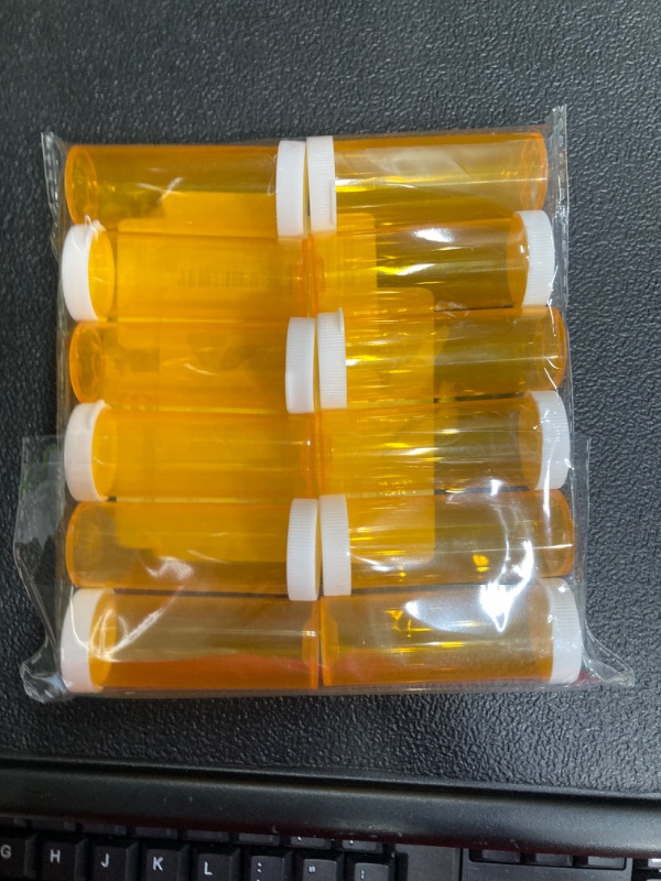 Photo 2 of Empty Plastic Pill Bottles with Easy Open Snap Caps (Not Child Resistant), Prescription Medication Vials, Clear Containers Pill Cases Organizers (6 Dram, 12pcs)