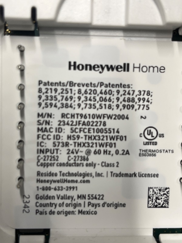 Photo 4 of ***ITEM IS NOT FUNCTIONAL*** Honeywell Home T9 WiFi Smart Thermostat with 1 Smart Room Sensor, Touchscreen Display, Alexa and Google Assist A. Wi-Fi Thermostat w/Sensor