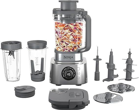 Photo 1 of Ninja SS401 Foodi Power Blender Ultimate System with 72 oz Blending & Food Processing Pitcher, XL Smoothie Bowl Maker and Nutrient Extractor* & 7 Functions, Silver