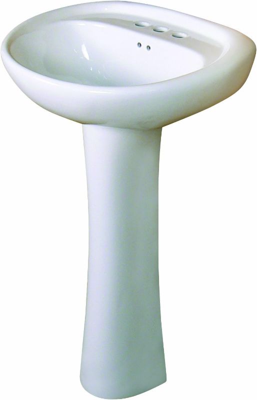 Photo 1 of ***TOP ONLY*** Fine Fixtures Prestige White Pedestal Sink Vitreous China Ceramic Material 20 X 17
