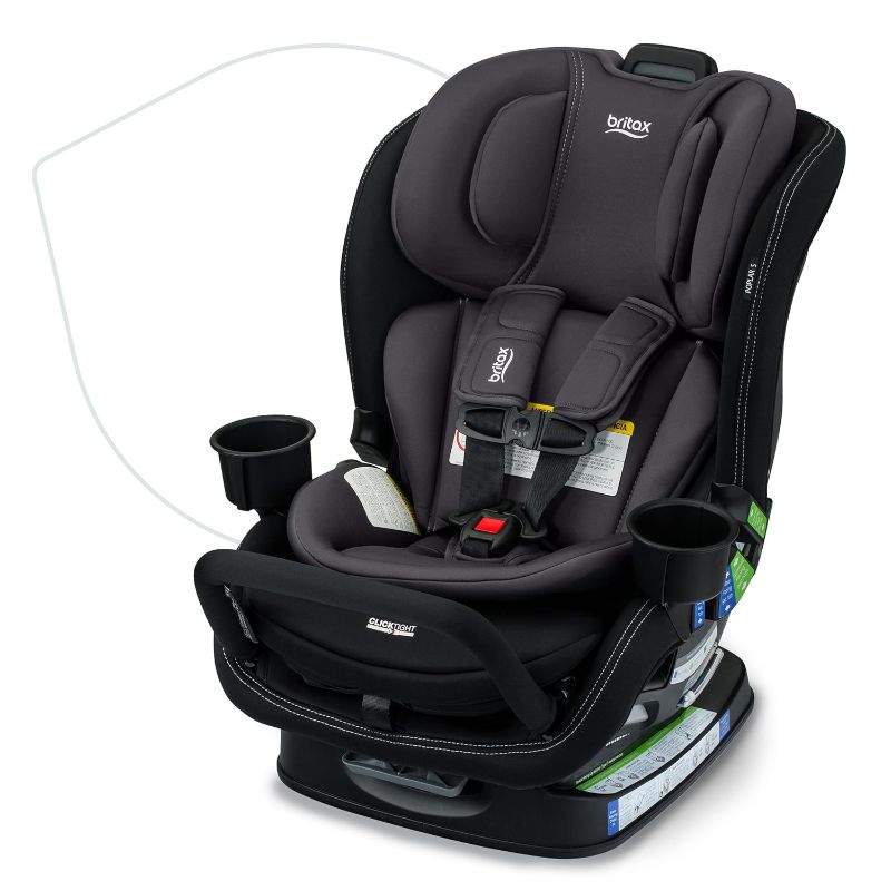 Photo 1 of Britax Poplar Convertible Car Seat, 2-in-1 Car Seat with Slim 17-Inch Design, ClickTight Technology, Stone Onyx