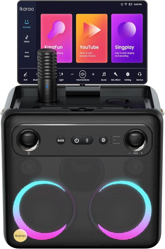 Photo 1 of 2024 Smart Karaoke Machine for Adults - with Lyrics Display, 64GB Karaoke Tablet, 2 Wireless Mics, Professional Karaoke System, 600W Peak Power, 4 DJ Lights, Karaoke Speaker for Any Occasion