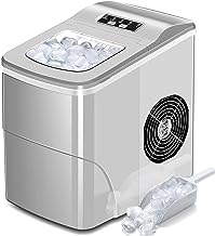 Photo 1 of AGLUCKY Ice Makers Countertop with Self-Cleaning, 26.5lbs/24hrs, 9 Cubes Ready in 6~8Mins, Portable Ice Machine with 2 Sizes Bullet Ice/Ice Scoop/Basket for Home/Kitchen/Office/Bar/Party, Grey