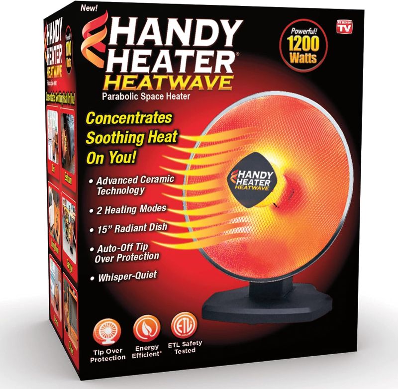 Photo 1 of 
Ontel Handy Heater Heatwave Parabolic Space Heater with Ceramic Heating Technology