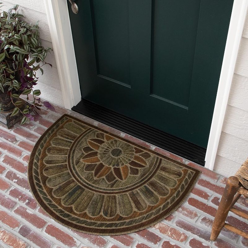 Photo 2 of 
Mohawk Home Entryway Door Mat 2' x 3' All Weather Doormat Outdoor Non Slip Recycled Rubber, Boardwalk Path Chestnut