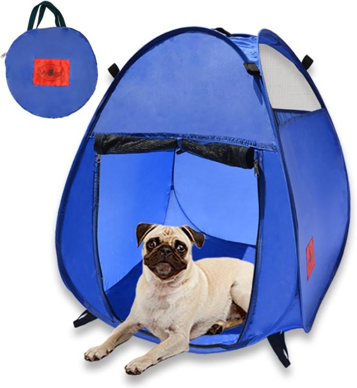 Photo 2 of 
MYDEAL PRODUCTS Pop Up Pet House in a Bag for Portable Play Pen or Kennel Tent with 3 Net Windows and Zipper Door for Shade, Shelter and Safety Perfect for...