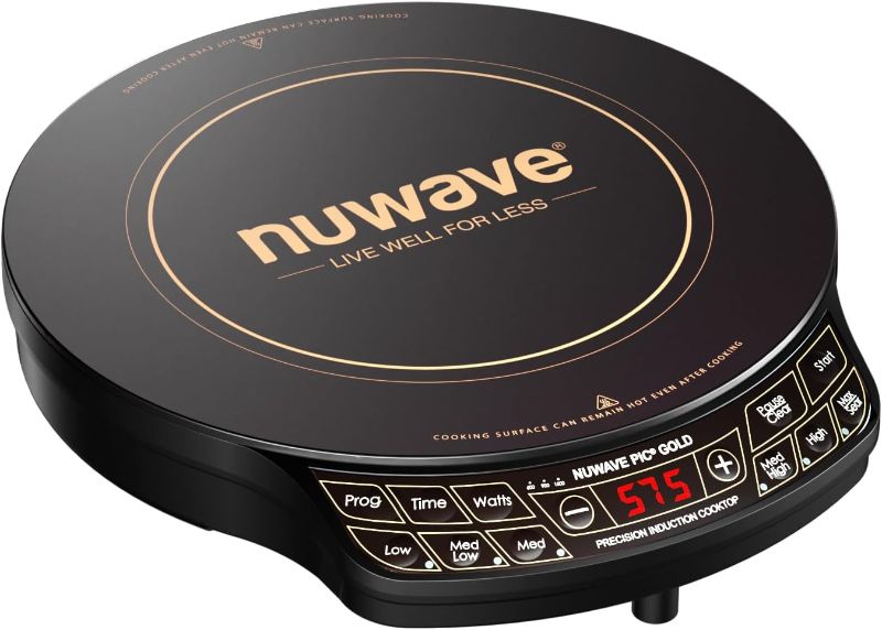 Photo 3 of 
Nuwave Precision Induction Cooktop Gold, 12” Shatter-Proof Ceramic Glass Surface, Large 8” Heating Coil, Portable, 51Temp Settings 100°F to 575°F, 3 Wattage...