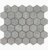 Photo 1 of Everest Gray Hexagon 12 in. x 12 in. x 10mm Glazed Porcelain Mesh-Mounted Mosaic Tile (8 sq. ft./Case)
