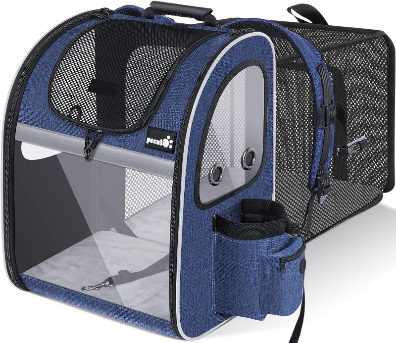 Photo 1 of 
Pecute Pet Carrier Backpack, Dog Carrier Backpack, Expandable with Breathable Mesh for Small Dogs Cats Puppies, Pet Backpack Bag for Hiking Travel Camping Outdoor https://a.co/d/ha267wj