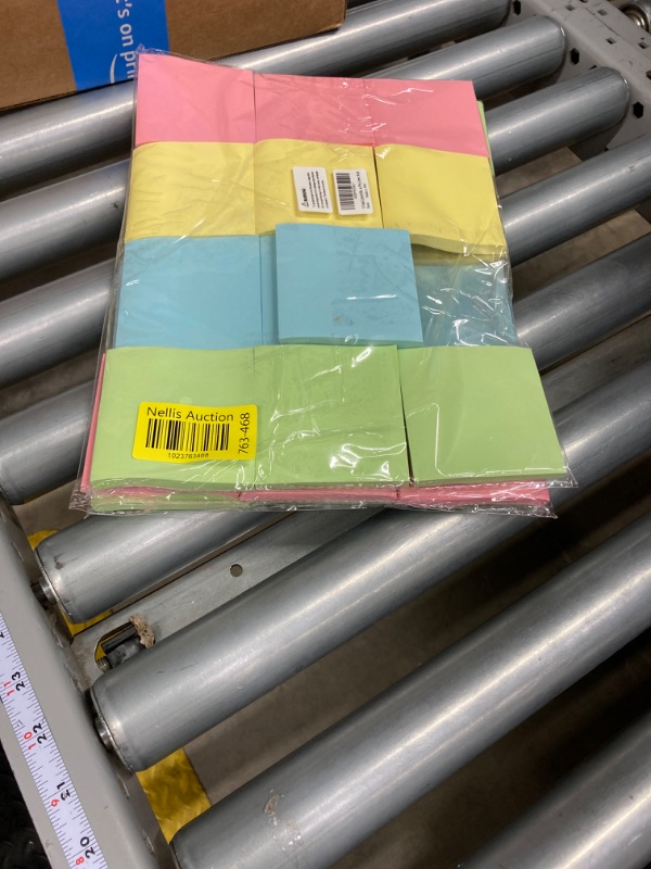 Photo 3 of 12 Packs Colored Sticky Notes, 3"x3" Self-Stick Pads with 960 Sheets in Total, 80 Sheets/Pack, Perfect for Office, Home, School, Meetings - 4 Colour (Yellow, Pink, Green, Blue) 12 Pack Sticky Note   3PCS