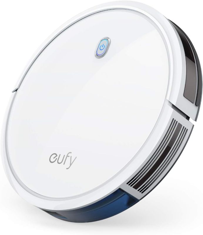 Photo 1 of ***(USED)*** 
eufy 11S Robot Vacuum Cleaner, Super-Thin, BoostIQ, Powerful Suction, Quiet, Self-Charging Robotic Vacuum Cleaner, Cleans Hard Floors to Medium-Pile Carpets
