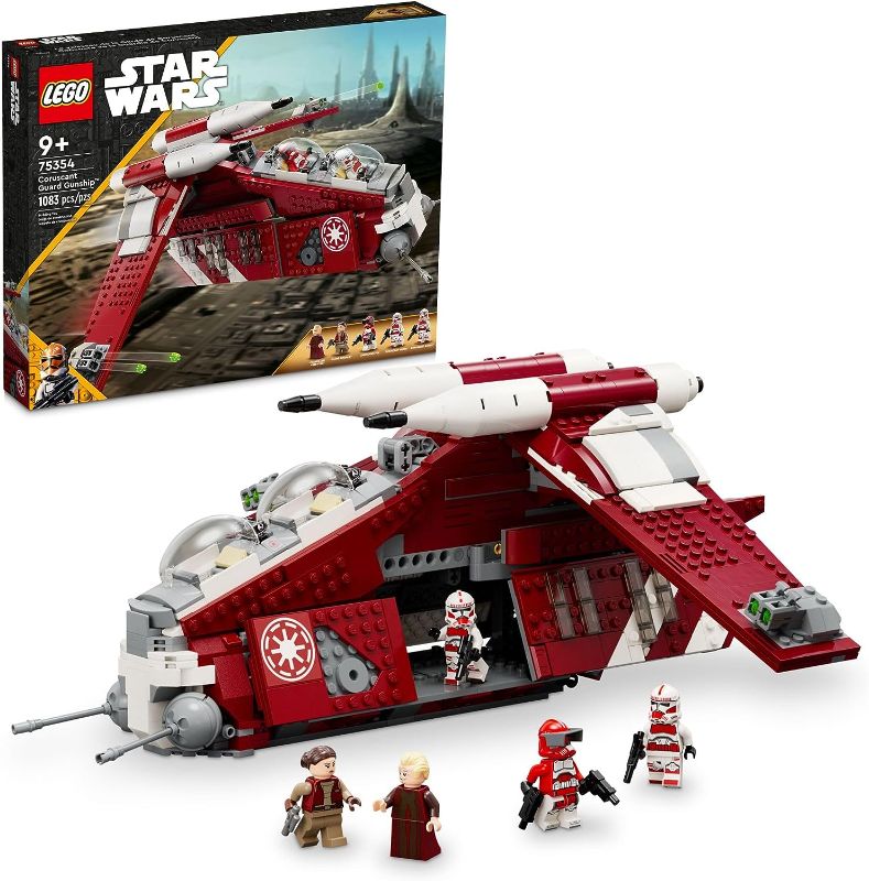 Photo 1 of LEGO Star Wars: The Clone Wars Coruscant Guard Gunship 75354 Buildable Toy for 9 Year Olds, Gift Idea Fans Including Chancellor Palpatine, Padme and 3 Trooper Minifigures https://a.co/d/ebJ0GVa
