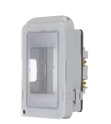 Photo 1 of 1-Gang Extra Duty Non-Metallic Low Profile While-In-Use Weatherproof Horizontal/Vertical Receptacle Cover and GFCI, Gray
