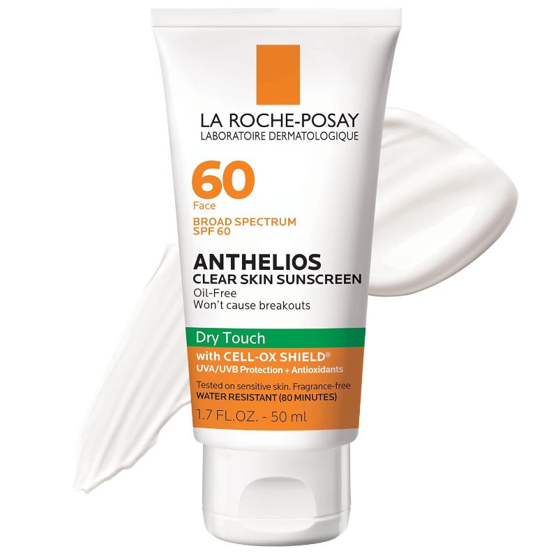 Photo 1 of La Roche-Posay Anthelios Clear Skin Sunscreen Dry Touch SPF 60 | Oil Free Sunscreen For Face | Oil Absorbing | Broad Spectrum SPF + Antioxidants | Non-Greasy | Oxybenzone Free | Travel Size Sunscreen

