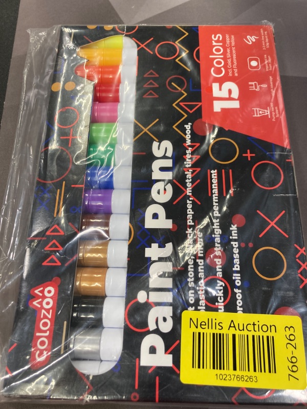 Photo 2 of 15 Permanent markers assorted colors | Oil paint pens | Oil based indelible ink | Perfect for rock, glass, ceramic and plastic painting | Oil based paint pen