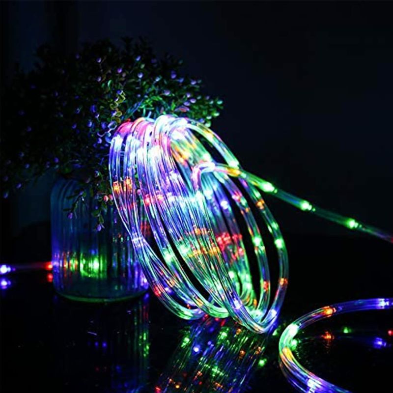 Photo 1 of 100ft LED Rope Lights Outdoor, 720 LED Connectable and Flexible Tube Lights with 8 Modes, Waterproof LED Rope Lighting for Garden, Patio, Pool, Bedroom, Party, Indoor Outdoor Decoration (Multicolor)
