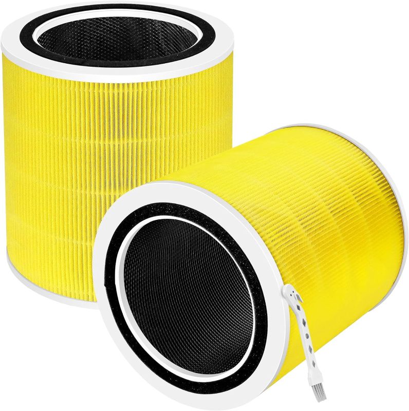 Photo 1 of Core 400S H13 HEPA Pet Care Filter Replacement for LEVOIT Core 400S Core 400S-RF-PA LRF-C401-YUS Replacement Filter (Yellow), 3-in-1 True HEPA and Activated Carbon Filter, 2 Pack
